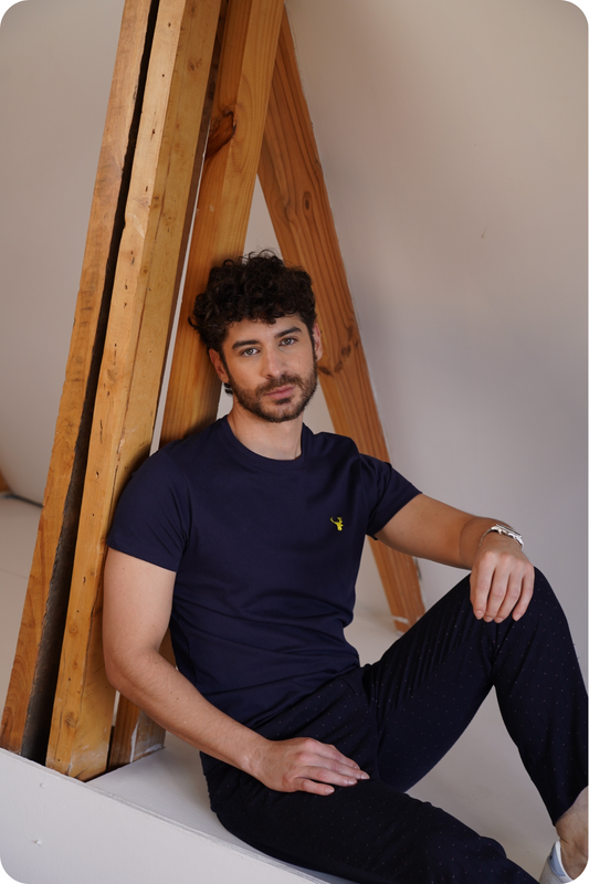 Camiseta Azul Slim Fit T Shirt