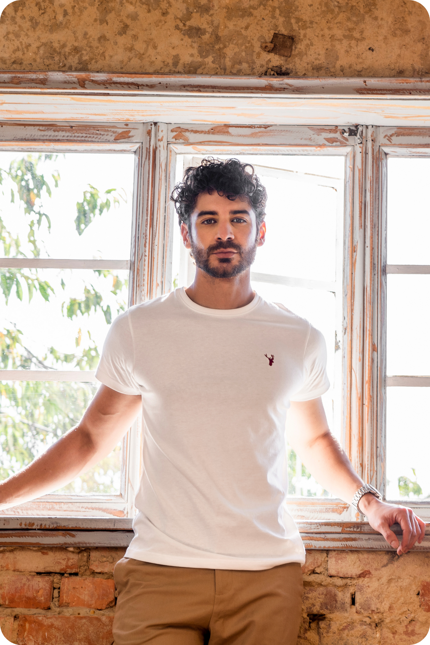 Camiseta Blanca Slim Fit T Shirt