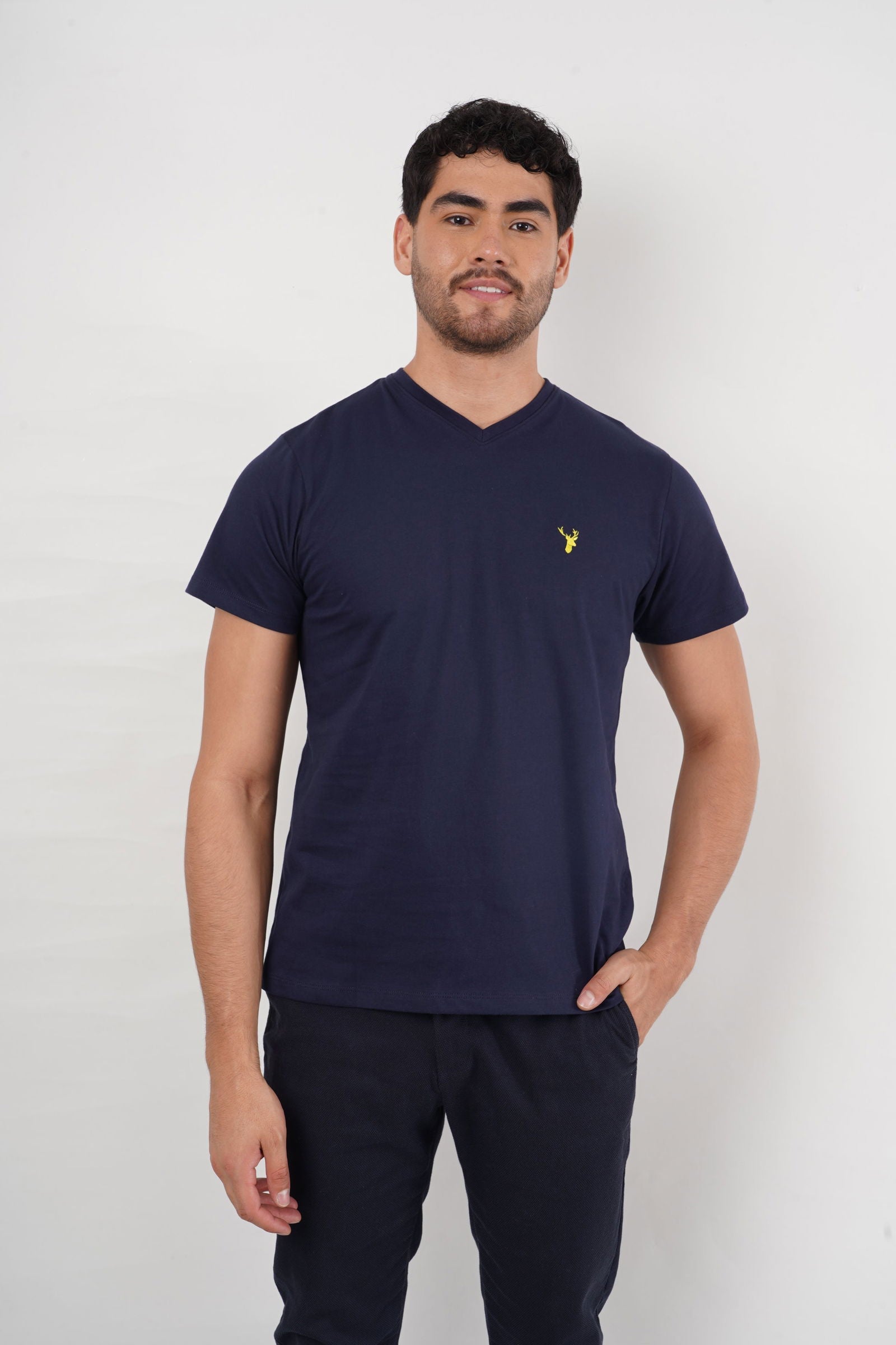 Camiseta Azul Cuello V - Benevento