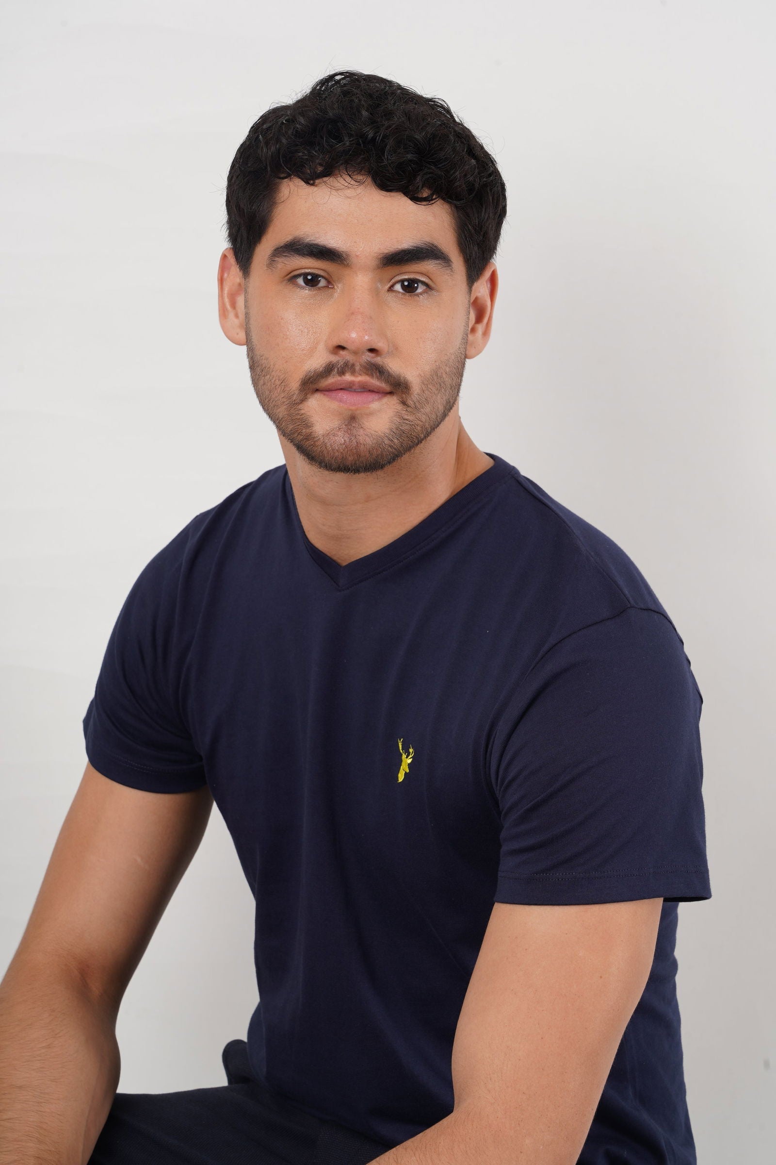 Camiseta Azul Cuello V - Benevento