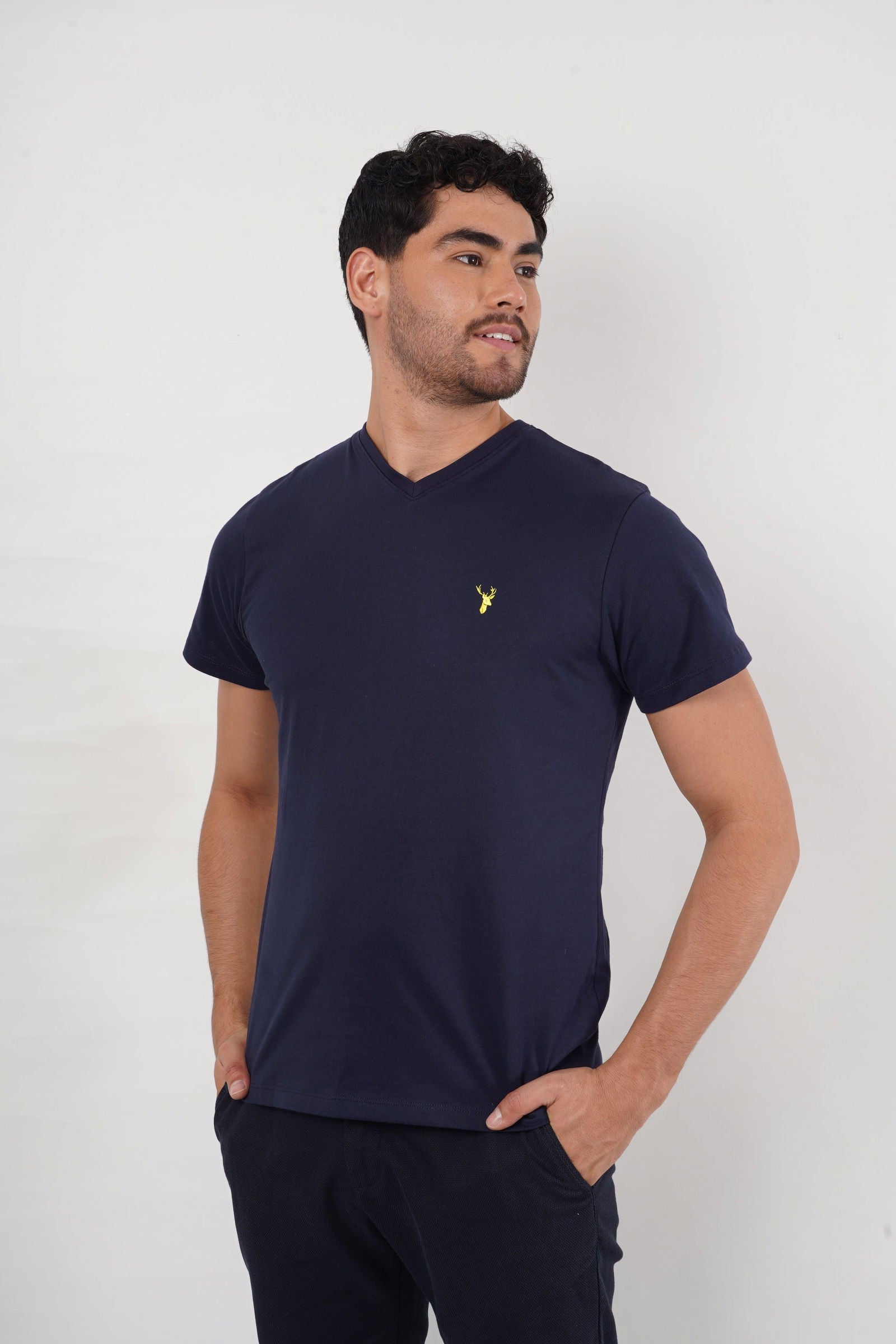 Camiseta Azul Cuello V - Benevento