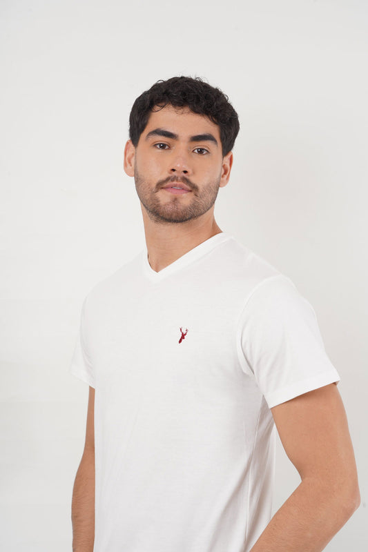 Camiseta Blanca Cuello V - Benevento