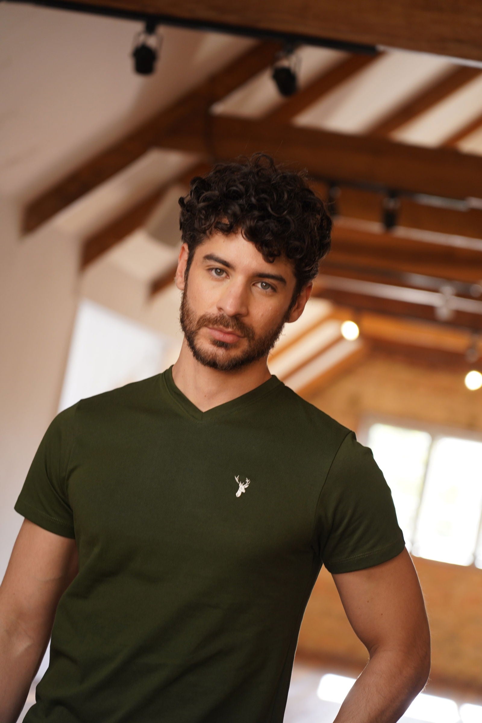 Camiseta Verde Cuello V - Benevento