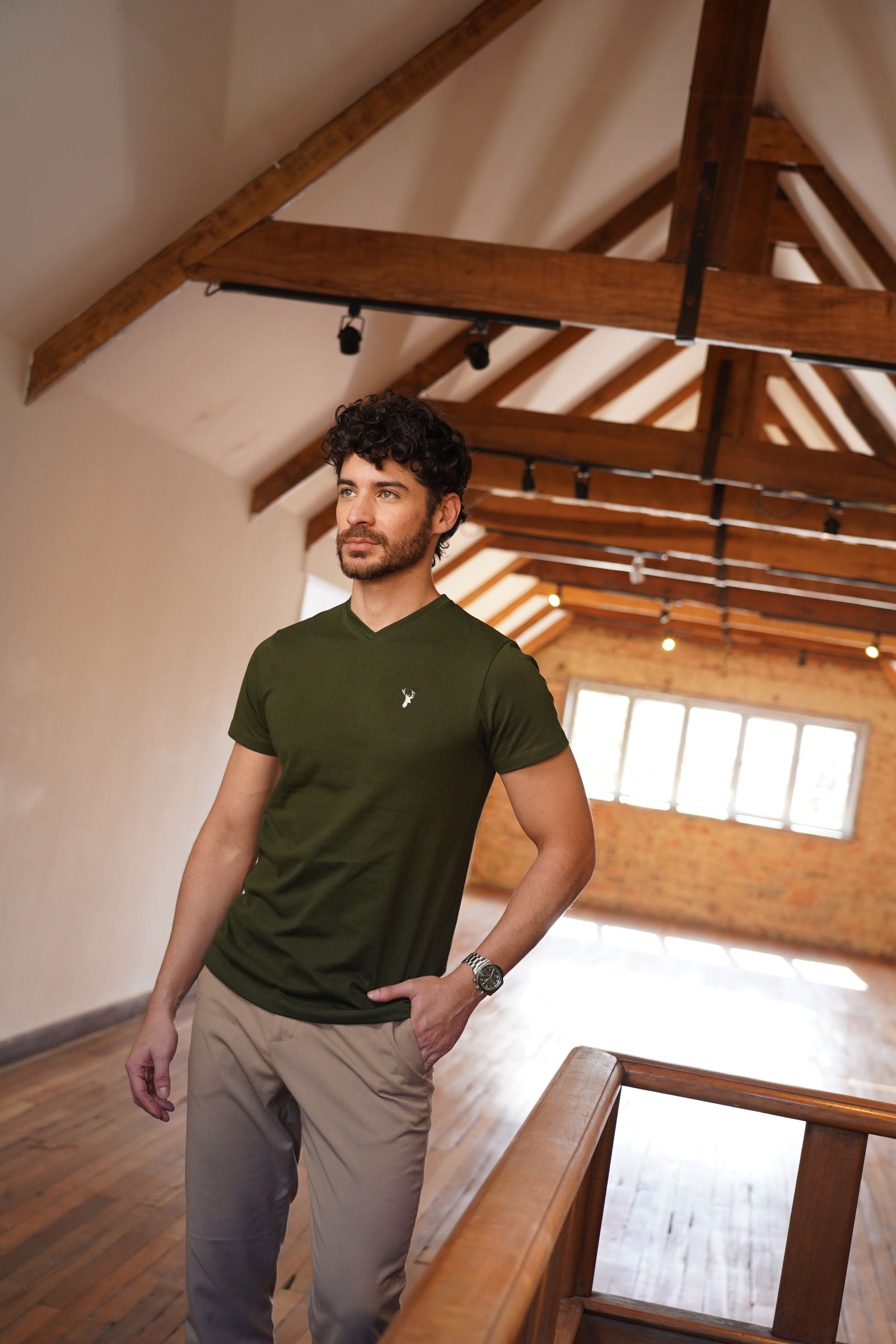 Camiseta Verde Cuello V - Benevento