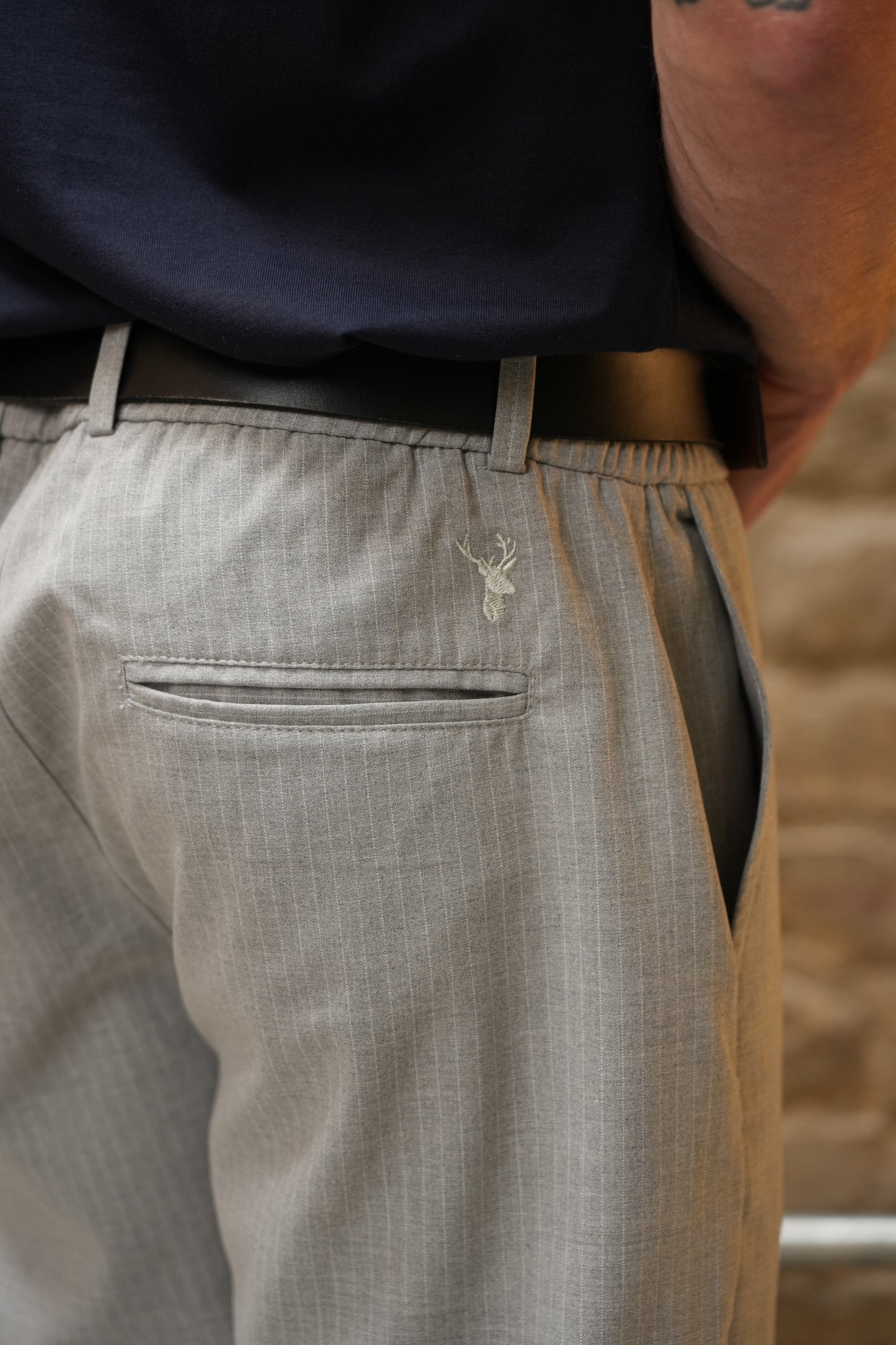 Pantalón Vermeer Slim Fit Gris Claro