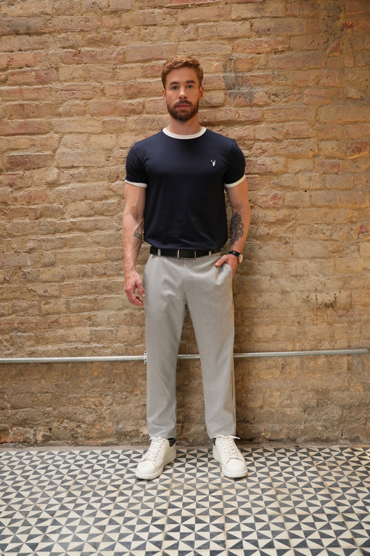 Pantalón Vermeer Slim Fit Gris Claro