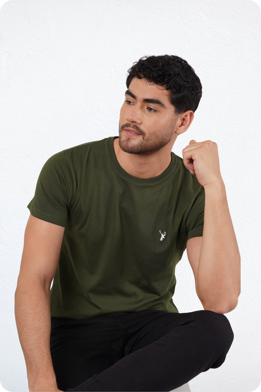 Camiseta Verde Slim Fit T Shirt