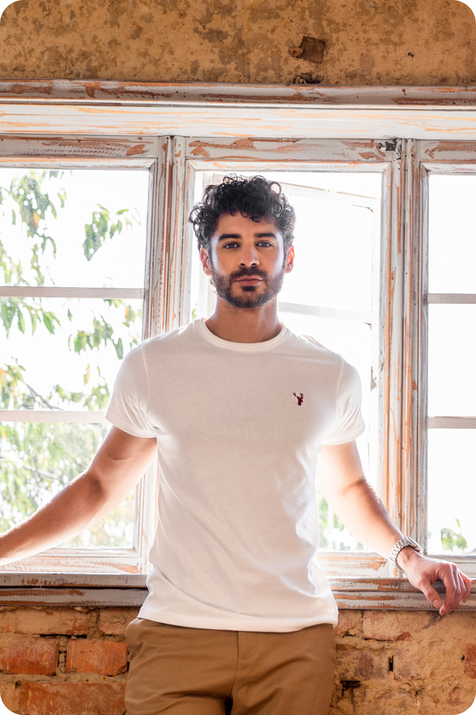 Camiseta Blanca Slim Fit T Shirt