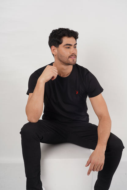 Camiseta Negra Slim Fit T Shirt