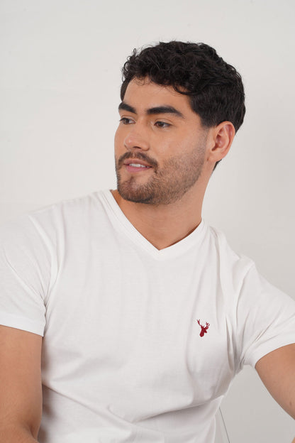 Camiseta Blanca Cuello V - Benevento